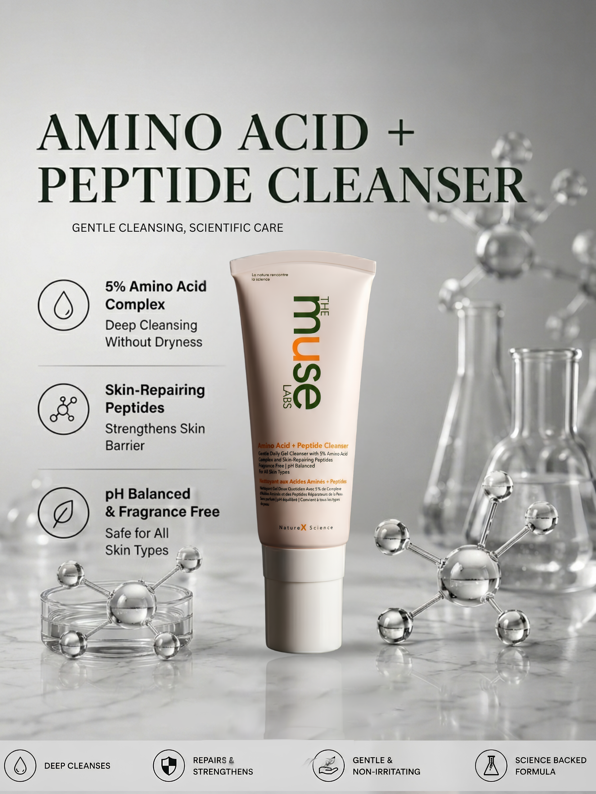 Amino Acid + Peptide Cleanser