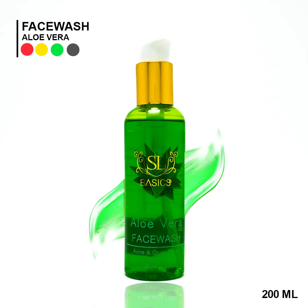 Aloe Vera Facewash for acne & open pores type face by SL Basics