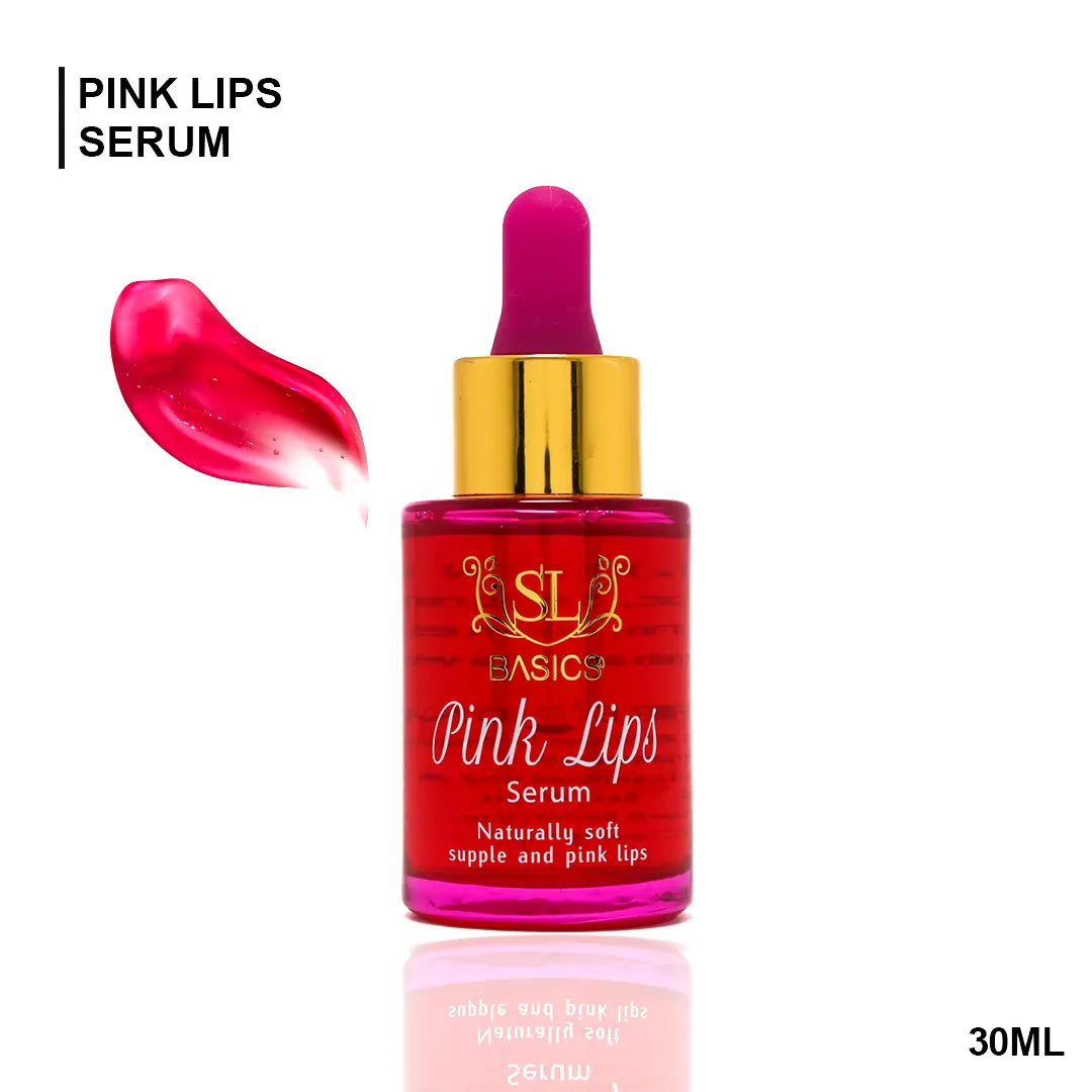 Pink lips serum with good texture