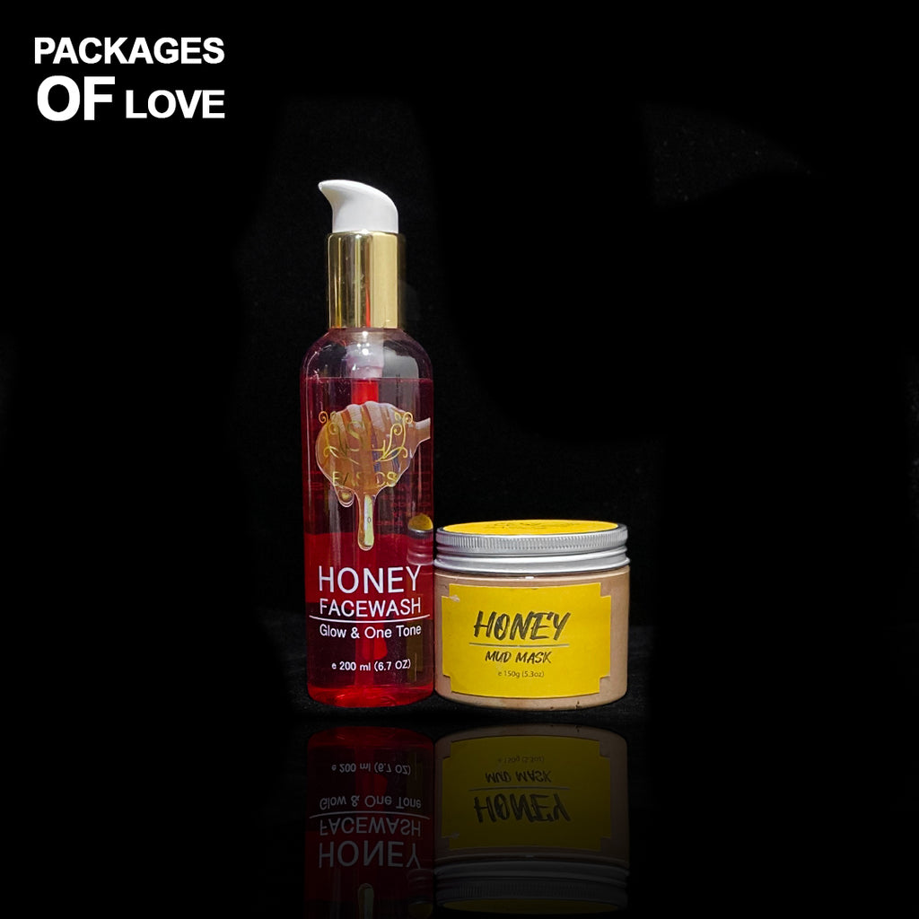 Package of love, Honey mud mask & Honey facewash